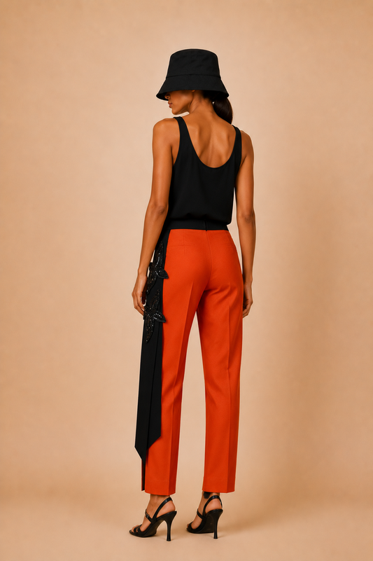 CALÇAS "JACKIE CAPRI BOW"