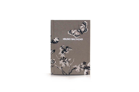 NOTEBOOK TAUPE INK FLOWERS